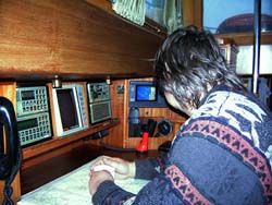 Skipper bei der Arbeit